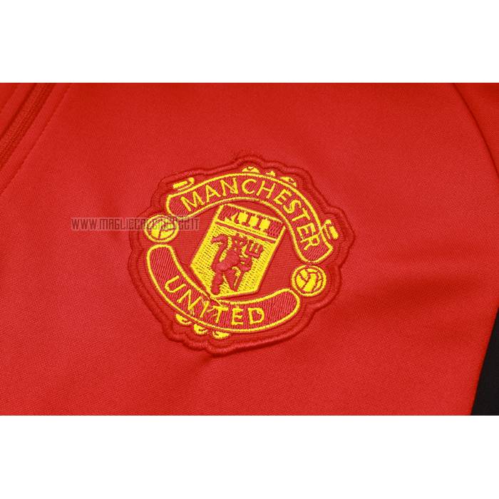 Tuta da Track de Felpa del Manchester United Bambino 2023-2024 Rosso
